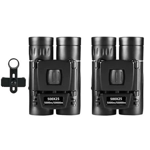 Mini Binocular Green Film Objective Lens Daily Waterproof 500x25 for Games - Picture 1 of 26