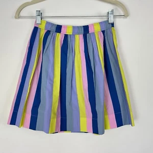 Hanna Andersson Skirt 130 USA 8 Girls Striped Cotton Lined Elastic Waist NWOT - Picture 1 of 7