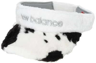 New Balance Golf Sun Visor with Cow Spot Faux Fur Women's 012-4287508 030 White - Image 1 of 2