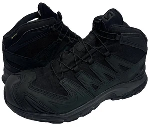 Salomon XA Forces Mens 11 D Mid Gore Tex Hiking Boots Triple Black Waterproof - Picture 1 of 10