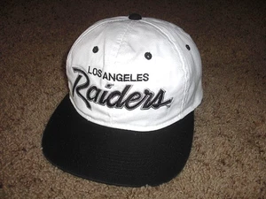 Vintage LA RAIDERS Los Angeles Sports Specialties SCRIPT SNAPBACK Ballcap Hat - Picture 1 of 7