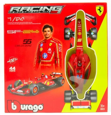 KIT MODELLINO AUTO STATICO BURAGO FERRARI SF-24 CARLOS SAINZ F1 2024 SCALA 1/24 - Immagine 1 di 4