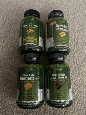 2X IRWIN Naturals Healthy Brain, 60 cápsulas blandas líquidas Ea 04/26 Rd⬇️ Foto 1 de 4