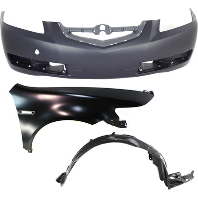 Front Bumper Cover Kit For 2004-2006 Acura TL with Right Fender and Fender Liner Foto 1 de 4