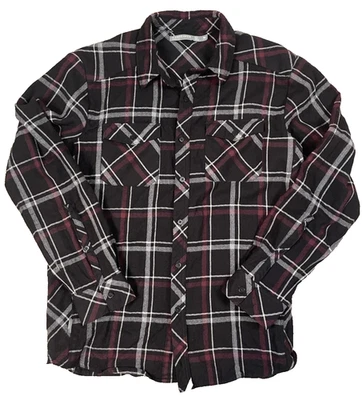 Camisa Icebreaker Manga Larga Con Botones 100% Lana Hombres Med Cuadros Negra Roja Blanca Foto 1 de 4