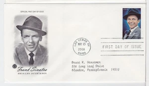 TurtlesTradingPost- Frank Sinatra #4265 FDC 2008- Artcraft Variety Cachet - Picture 1 of 1
