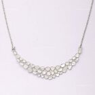 925 Sterling Silver Natural Rose Polki Diamond Chain Wedding Necklace For Bride
