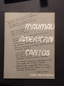 Maumau American Cantos by Tom Weatherly 1970 #'d Ltd Ed. #5/50 **Inscribed** - Picture 1 of 7