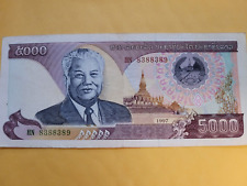 1997 Laos 5000 Kip Kaysone Phomvihane Bank Note
