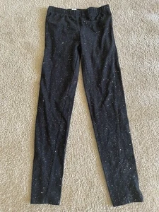 NWOT Gap Kids Black Glitter Stretch Jeggings Girls Size XL 12-13 - Picture 1 of 3