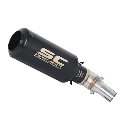 Slip for Yamaha YZF R3 R25 15-25 Muffler Tips Black Mid Link Pipe Exhaust System - Image 1 of 4