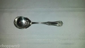 ANTIQUE VINTAGE  Wm A Rogers Silver Nickel Sugar Spoon - Floral - Picture 1 of 3