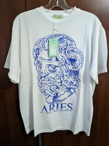 Mens Aries Arise Serapis T shirt M Medium NEW NWT blue white Made in Italy - Picture 1 of 8