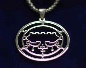 Collana con Ciondolo Sigillo Belial, Acciaio Inox di Alta Qualità, Sigillo Demone Goetia - Foto 1 di 4