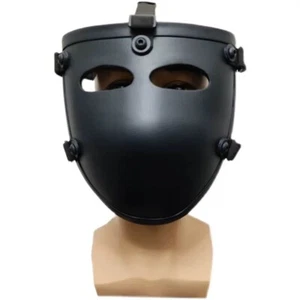 Aramidfaser 3A ballistische kugelsichere Gesichtsschutz Schild Maske schwarz - Bild 1 von 6