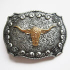 Bull Rodeo Cowboy Western Metal Belt Buckle