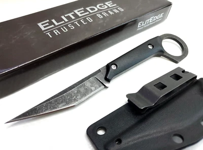 Shank Shiv Fixed Blade Knife Full Tang Stonewash Kydex Vertical Carry Boot - Image 1 of 4