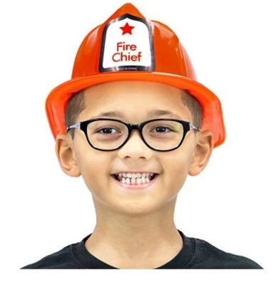Fire Chief Hat - Fire Fighter - Red - Plastic - Costume Accessory - Child Size - Image 1 of 3