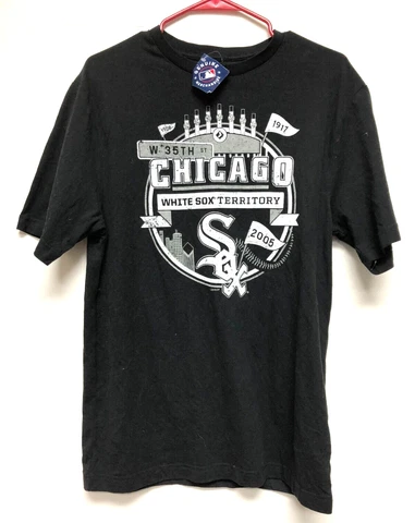 MLB Genuine Merchandise Mens Black Graphic T Shirt Chicago White Sox - Size M Cover