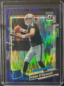 2023 Panini Donruss Optic - Rated Rookie #258 Aidan O'Connell Purple Shock (RC) - Picture 1 of 2