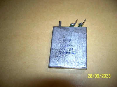 HV-Elyt-0,5/160V-RFT/DDR-Elektrolyt - 0,5µF-0212.040 -TGL 9100-gebr.+100% OK! - Bild 1 von 3