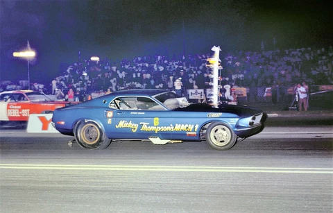 MIckey Thompson Ford Mustang Mach I Funny Car Poster 11"x17" Photo Cover