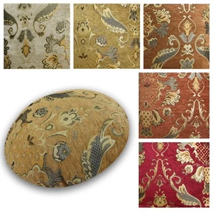 Flat Round Shape Cover*Damask Chenille Floor Seat Chair Cushion Case Custom*Wk1 - Picture 1 of 15