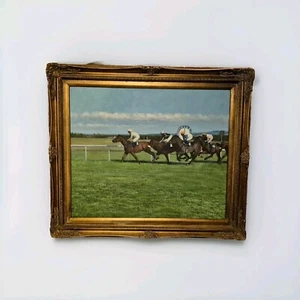 Roscommon Race day 2007 Oil on Canvas Irish Art - Picture 1 of 4