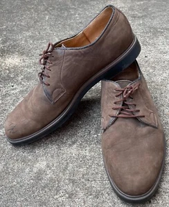 THORNTON BAY VINTAGE MACYS MENS BROWN SUEDE SHOES SIZE 9M - Picture 1 of 9