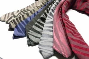 Homme Cravate Imprimé Zèbre Soie Visc Style Safari Nouvelles Slim Animal Fantasy - Imagen 1 de 10