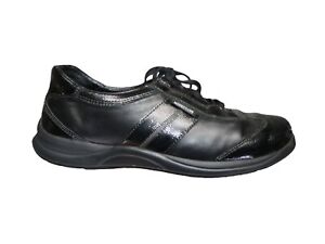 MEPHISTO Womans Size 8 M Black Patent Leather OXFORDS Walking Comfort Shoes