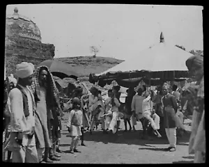 ROZA FAIR C1910 PHOTO Magic Lantern Slide INDIA FAIRGROUND - Bild 1 von 3