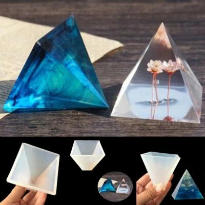 Crystal Making Mold Pendant Pyramid Shape Silicone Mould DIY Decor Resin Mold - image 1 of 4