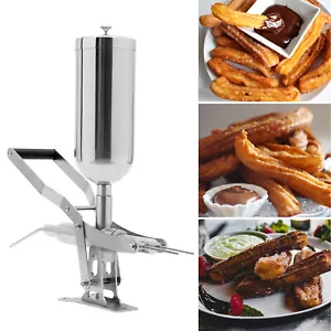 Spanish Donuts Filling Maker Stainless Steel Manual Churros Filler Machine - Picture 1 of 17