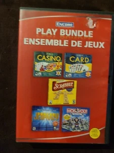 Encore PC Play Bundle Hoyle Casino Card Scrabble Jeopardy Monopoly Video Game - Picture 1 of 3