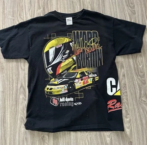 Vintage 2000s Nascar Ward Burton Cat Racing Track Attack Graphic T Shirt AOP XL - Picture 1 of 3