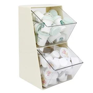 Coffee Pod Holder with 2 Large Capacity Basket Cup Storage Container Bar - Picture 1 of 6