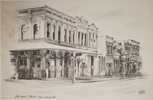 Gold Rush Historic Sacramento Architecture J & 3rd St's George Mathis 1950s - Picture 1 of 6