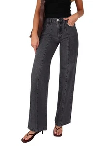 Wide Leg Jeans for Women High Waisted Baggy Denim Pants Straight Leg Casual J... - Picture 1 of 8