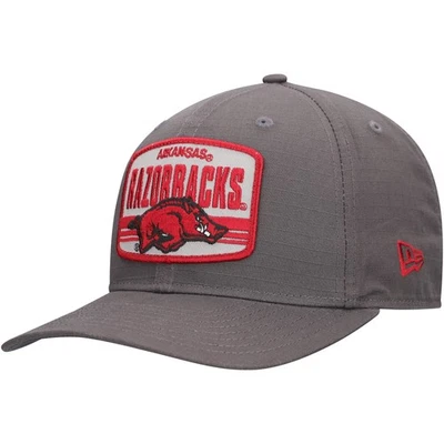 Men's New Era Charcoal Arkansas Razorbacks Team Elevated 9SEVENTY Stretch-Snap - Image 1 of 4