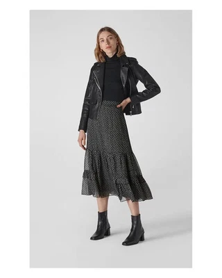 WHISTLES Almond Blossom Dobby Skirt (UK 14) - Image 1 of 4