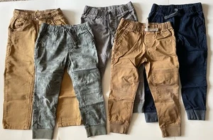 Bundle Lot of 5 Joggers & Straight Leg 4T Cotton Cat & Jack Camo Khaki Gray - Picture 1 of 8