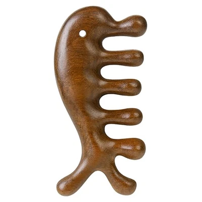 1 PCS Scalp Massager Comb Wood Brown Wooden Portable Wood Massage Tools for6975 - Image 1 of 4