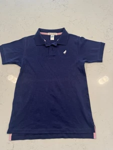 EUC The Beaufort Bonnet Company Girls Size 8 Short Sleeve Navy Blue Shirt Polo - Picture 1 of 6