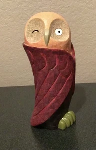 OWLS! Winking owl EINSTEIN, cloaked in its wings, Farmyard Fun by ARTFORUM, UK - Picture 1 of 8
