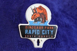 Metal Dinosaur Park Rapid City South Dakota License Plate Topper Sign Badge - Picture 1 of 7