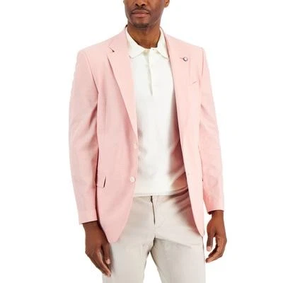 Blazer masculino Nautica ajuste moderno casaco esportivo 46 L rosa claro elástico sólido - Imagem 1 de 2