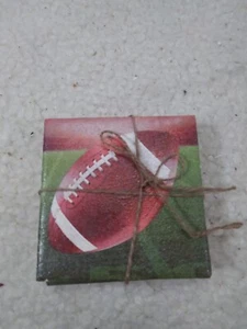 Set of 4 Ceramic Coasters (Football) - Picture 1 of 2
