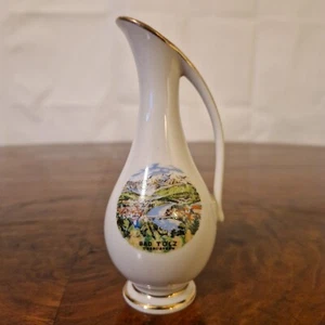 Royal KM Bavaria Kleine Vase Bad Tölz Goldspitze H 12cm Porzellan - Bild 1 von 3