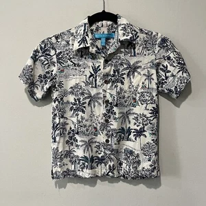Tori Richard Disney Hawaiian Shirt Youth Small 6-7 Aloha Resort Mickey Goofy - Picture 1 of 10